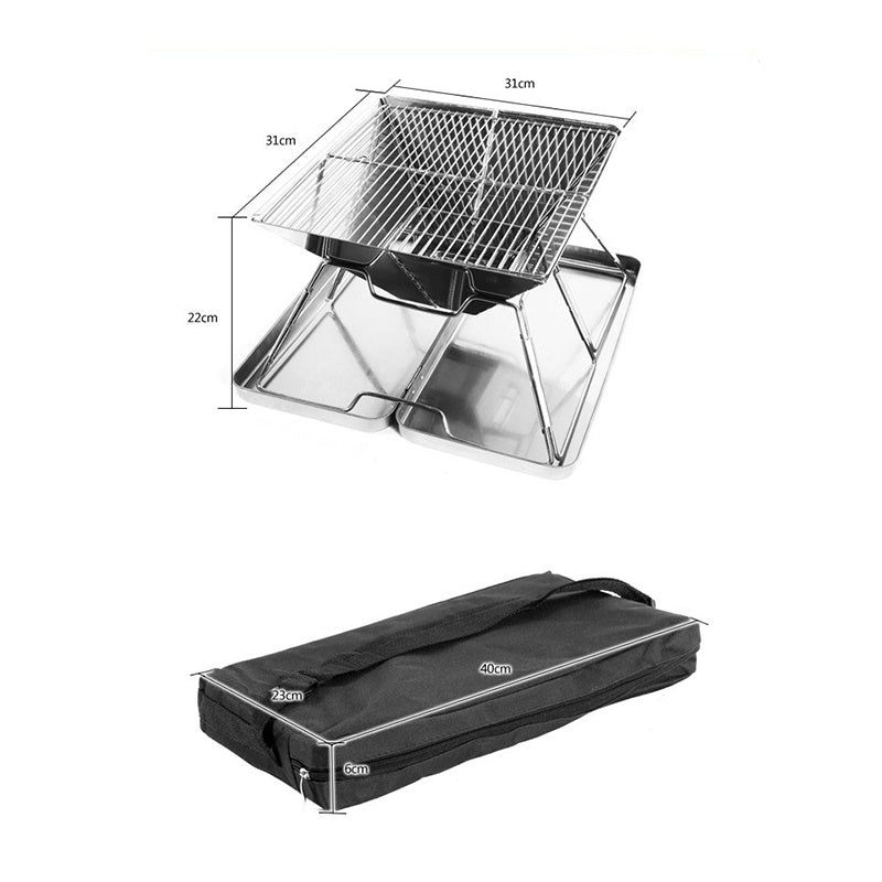 HALIN Stainless Steel Folding Grill Outdoor Portable Camping Stove Camping Burning Table Barbecue Grill (BPA Free No FDA Certificate) HALIN Stainless Steel Folding Grill Outdoor Portable Camping Stove Camping Burning Table Barbecue Grill (BPA Free No FDA Certificate)